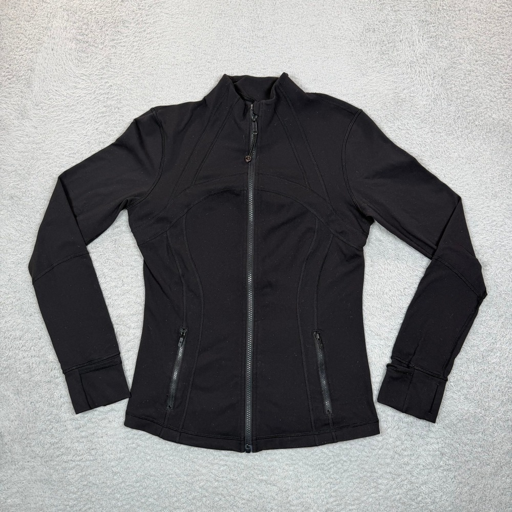 Lululemon Define Jacket Black Luon Full Zip Yoga Workout Size 10